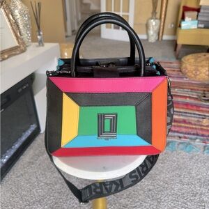 Beautiful Karl Lagerfeld top handle bag with detachable straps!